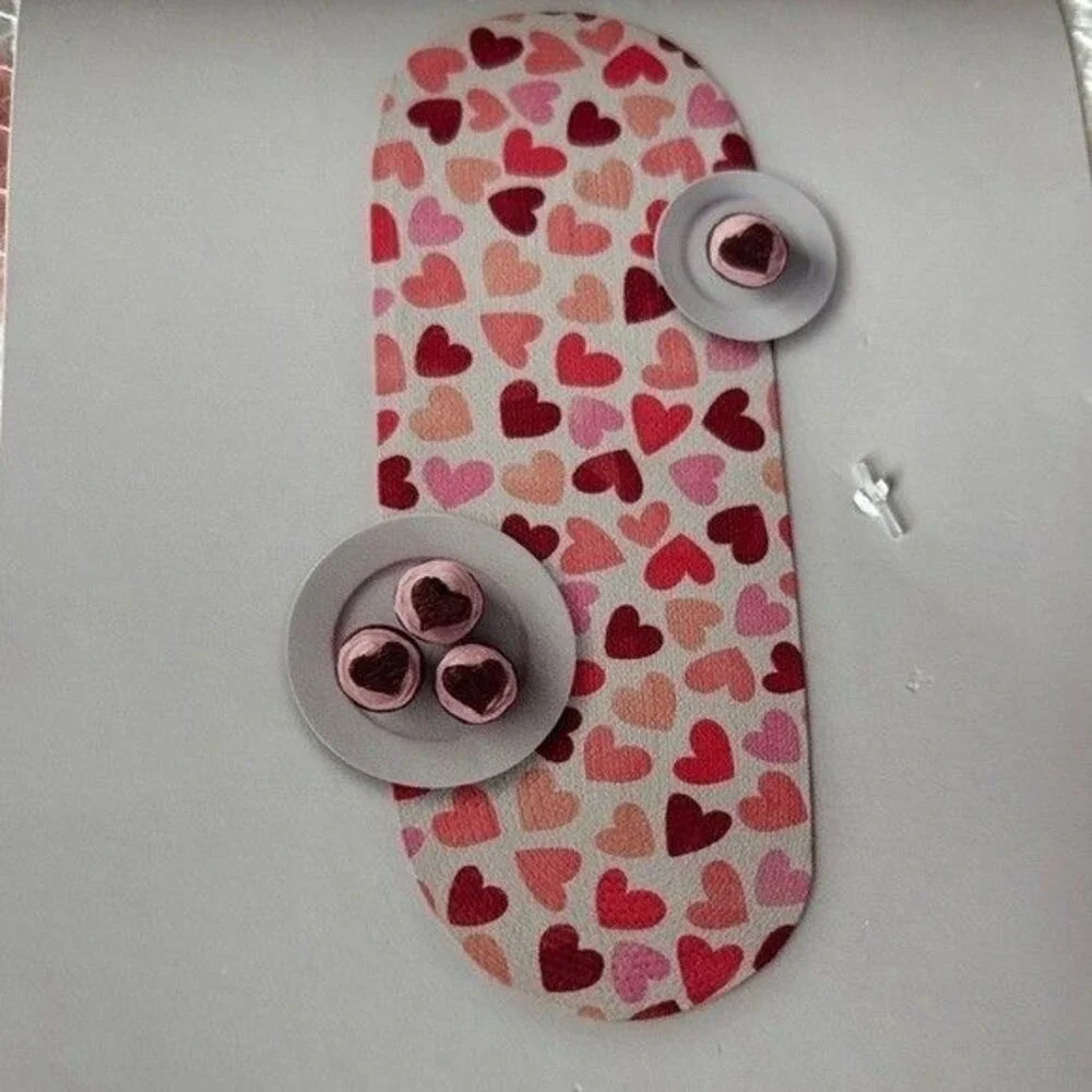 Celebrate Together Valentines Day Heart Table Runner Woven 13